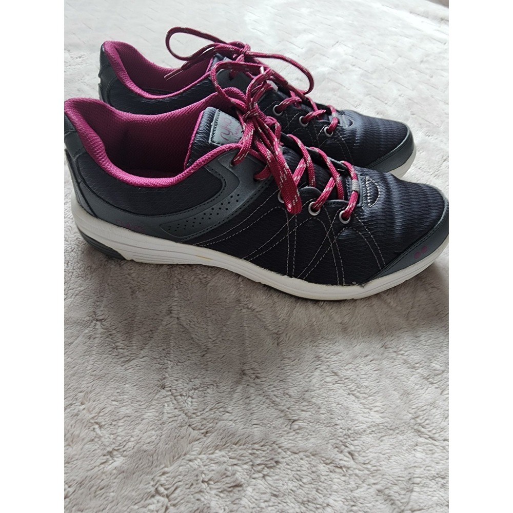 Ryka Womens Running Shoes Grey Fuchsia Pink Athletic Sneakers Size 10